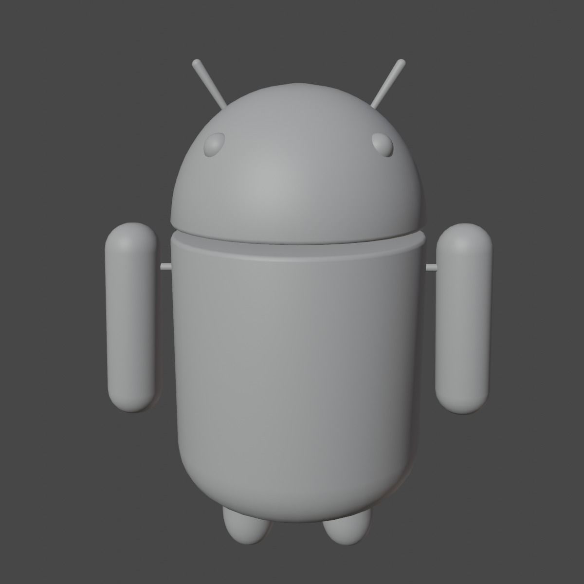 Android Robot 04 Low-poly 3D model_11