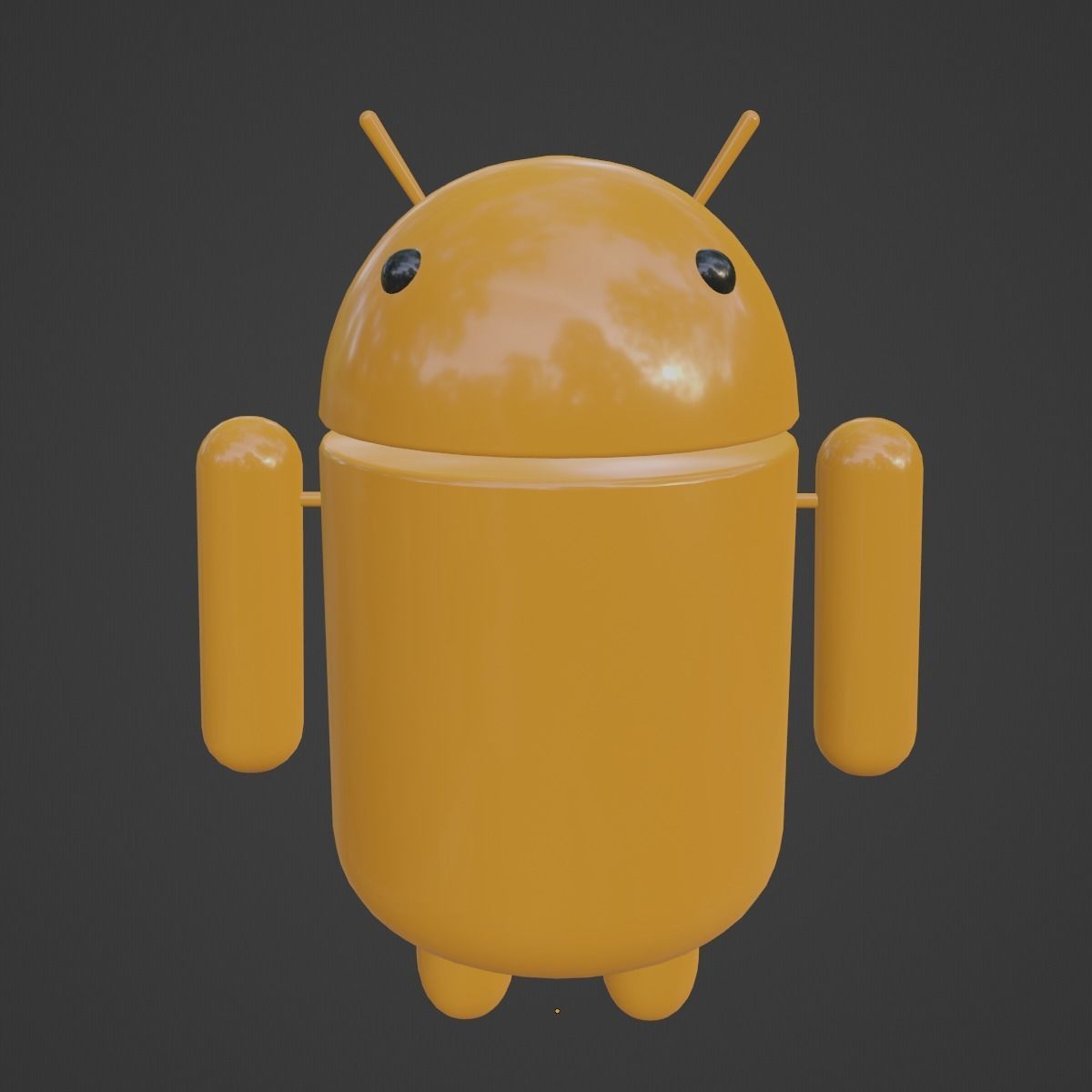 Android Robot 04 Low-poly 3D model_9