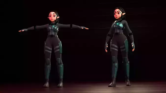 Female Fighter Character 