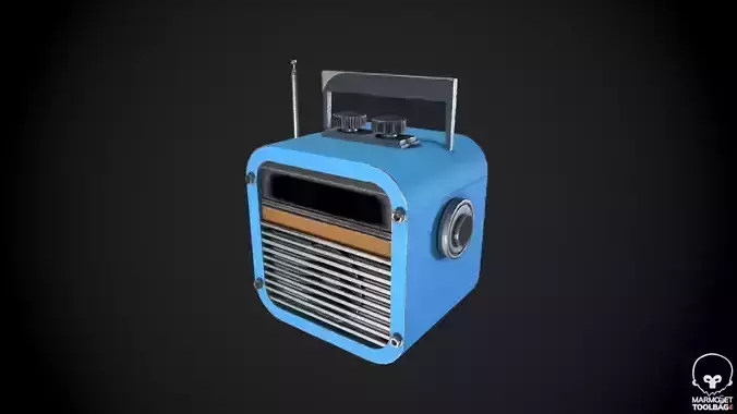Vintage - Retro Radio 2 3D model