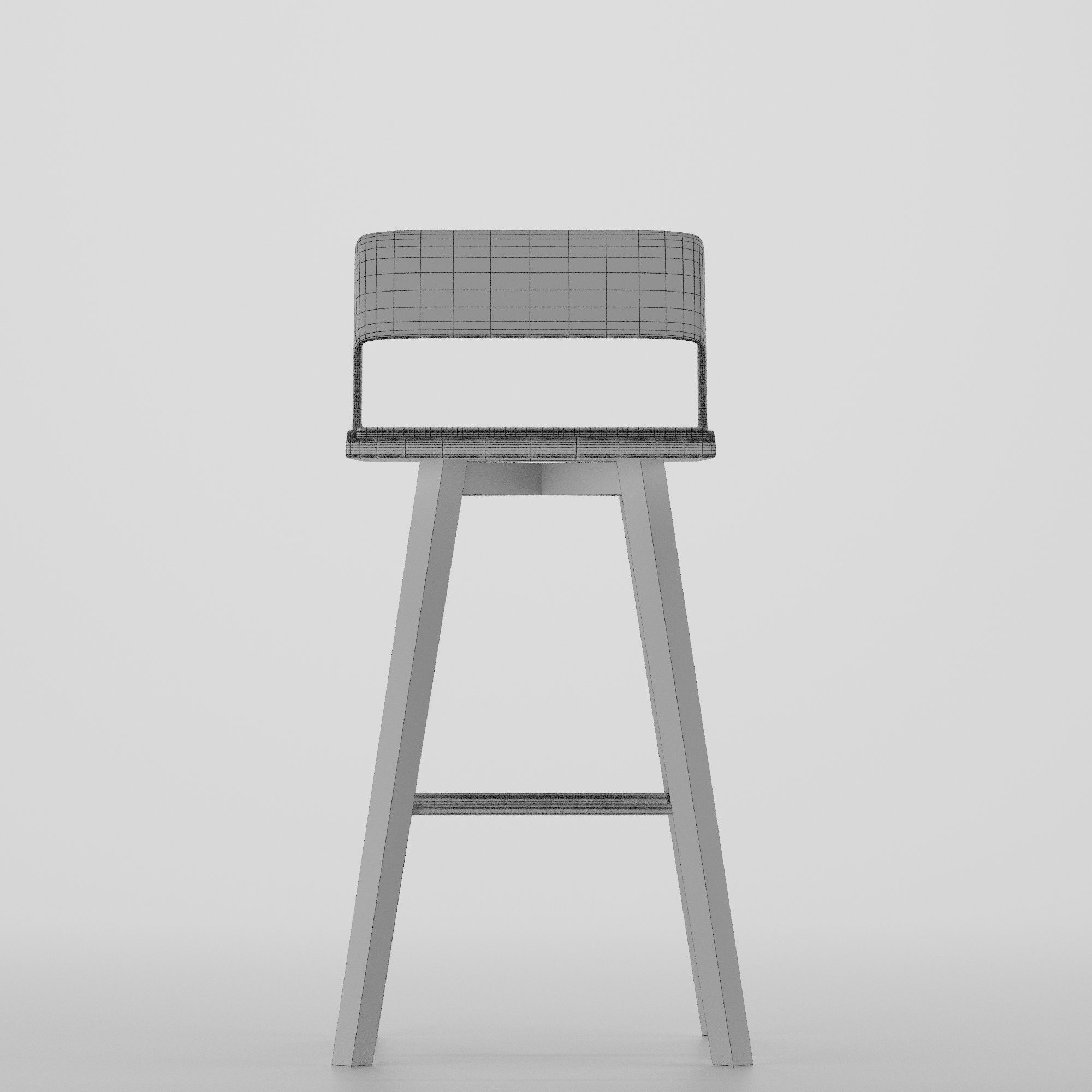 Bar Chair 3D model_3