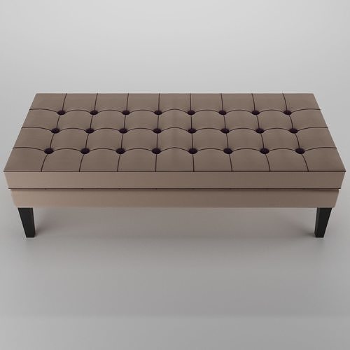 Club Large Rectangular Footstool 3D model