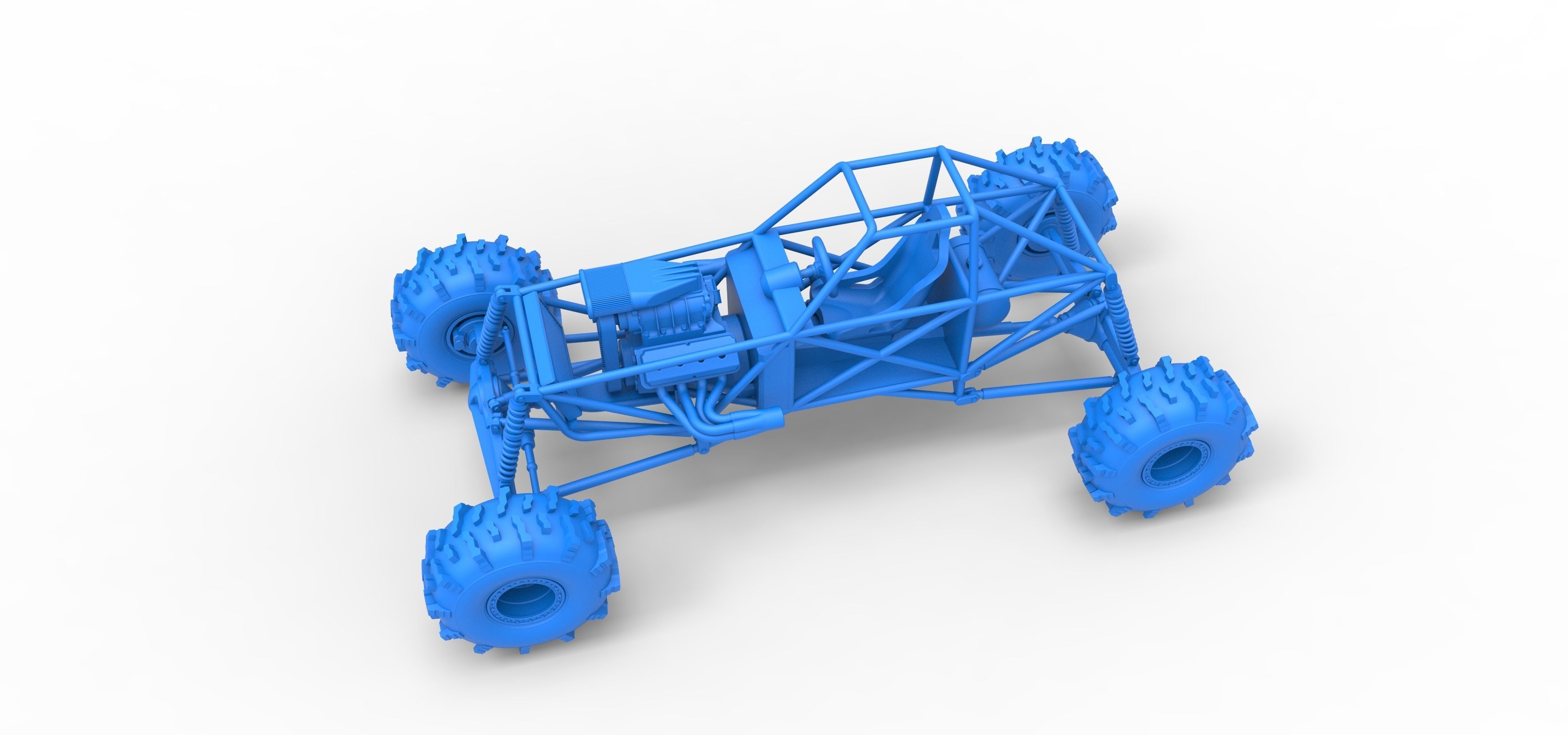 Mud dragster Base Version 2 Scale 1 to 25 3D print model_21
