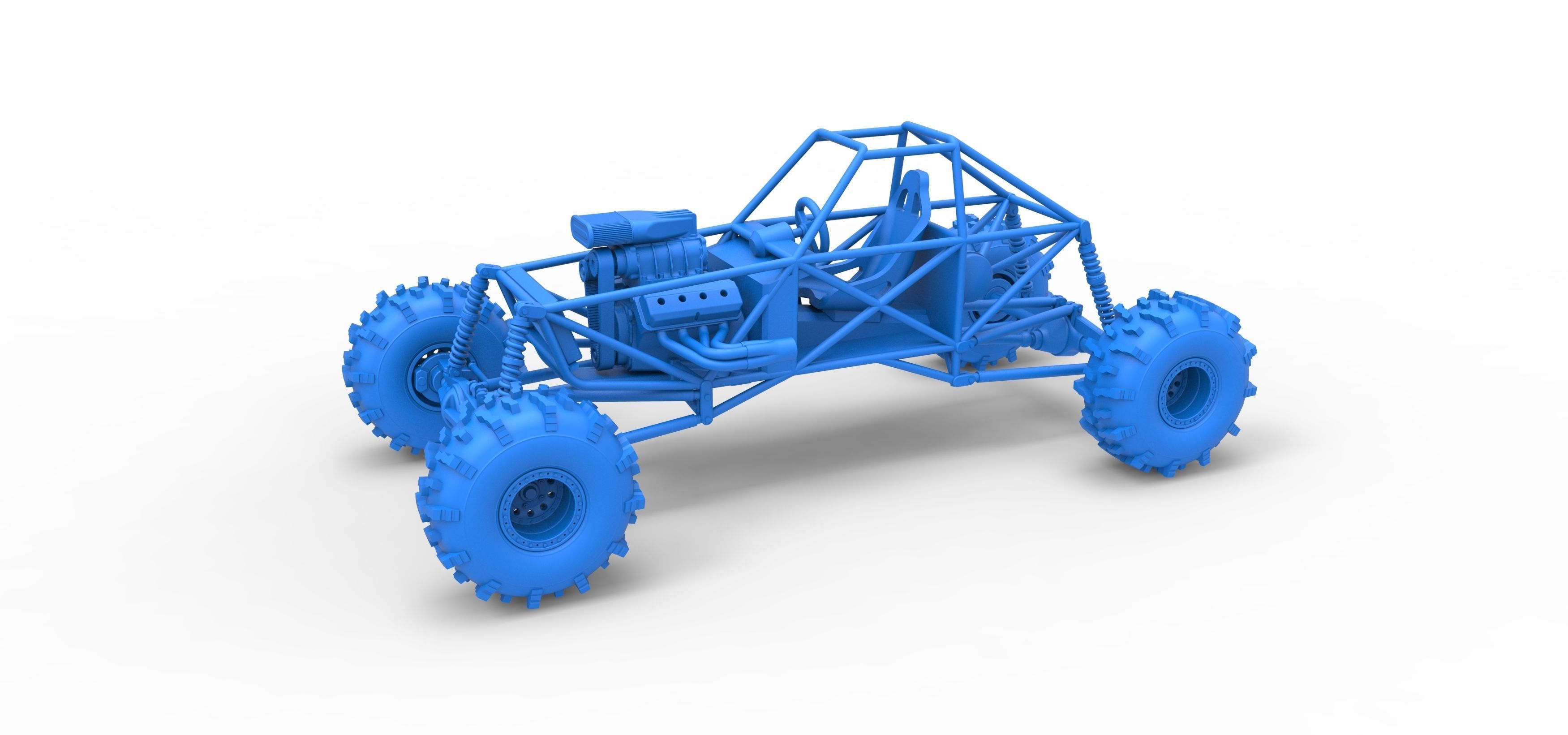 Mud dragster Base Version 2 Scale 1 to 25 3D print model_18