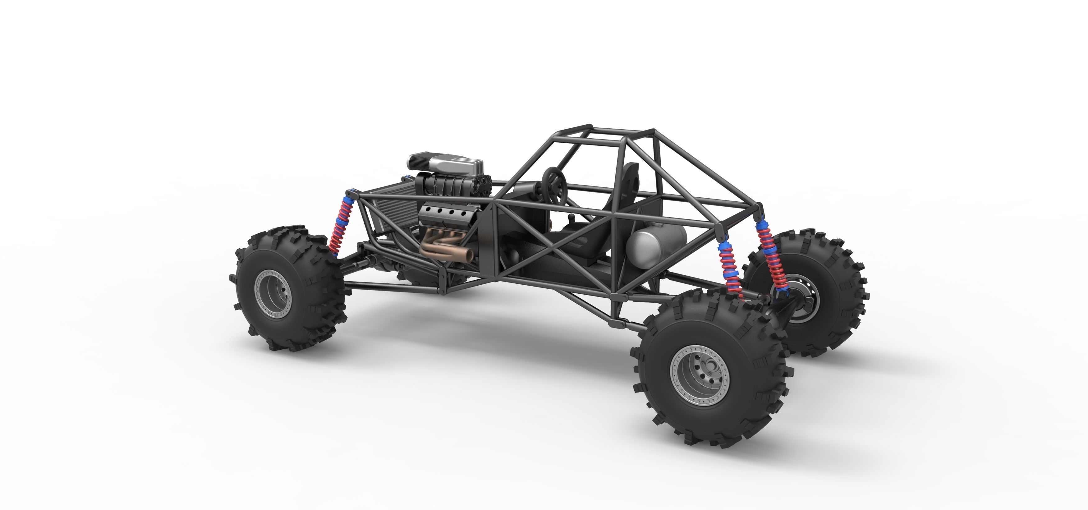 Mud dragster Base Version 2 Scale 1 to 25 3D print model_12