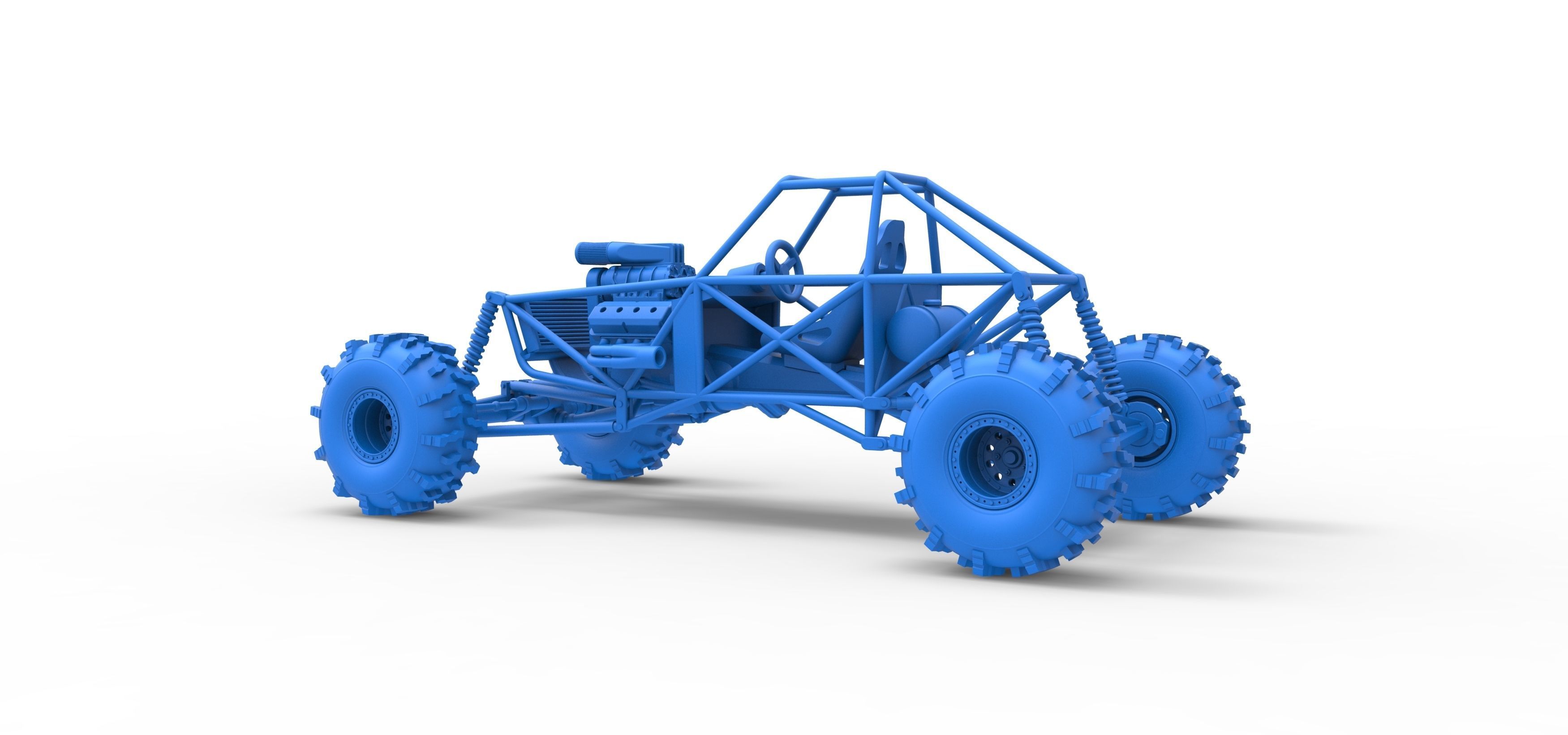 Mud dragster Base Version 2 Scale 1 to 25 3D print model_30