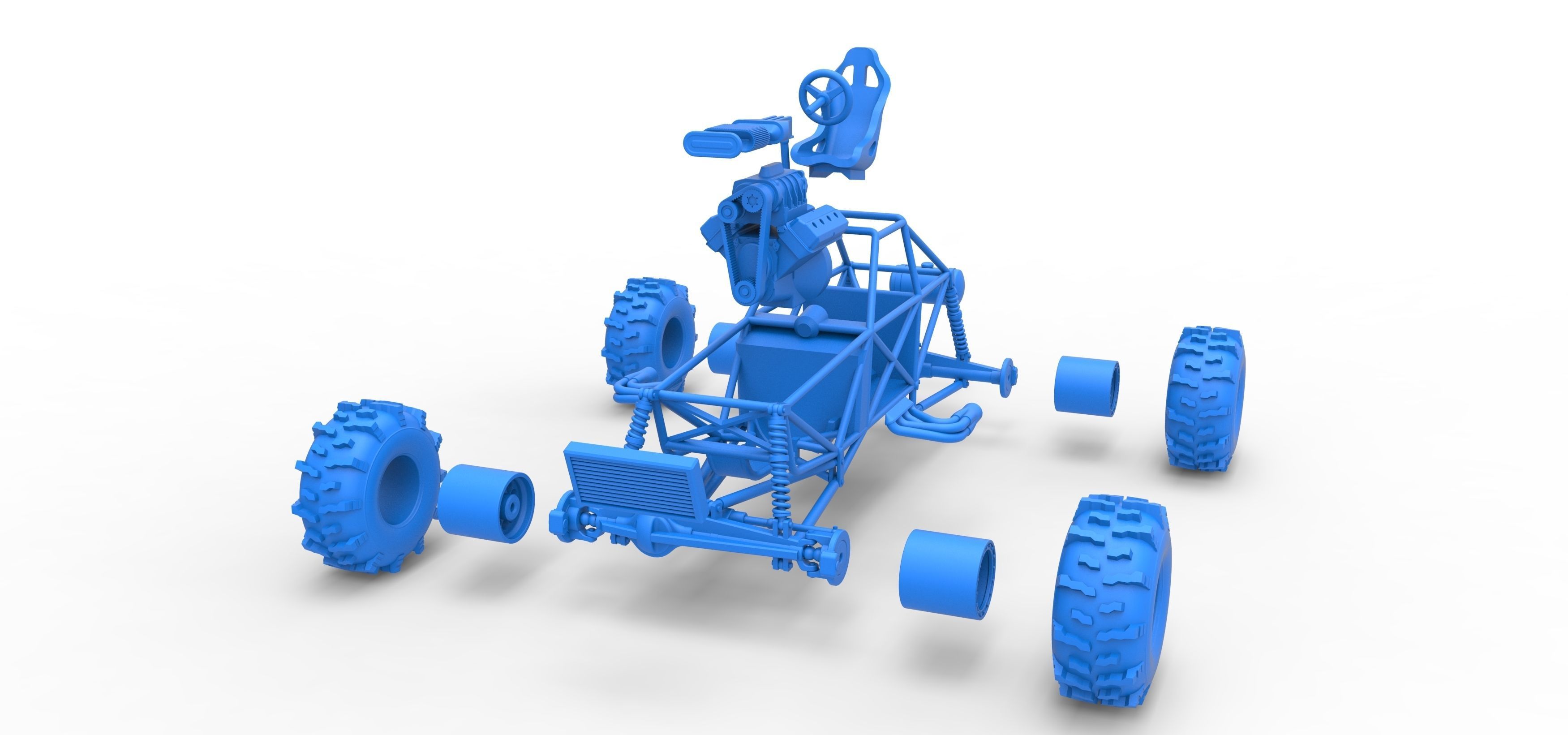 Mud dragster Base Version 2 Scale 1 to 25 3D print model_38