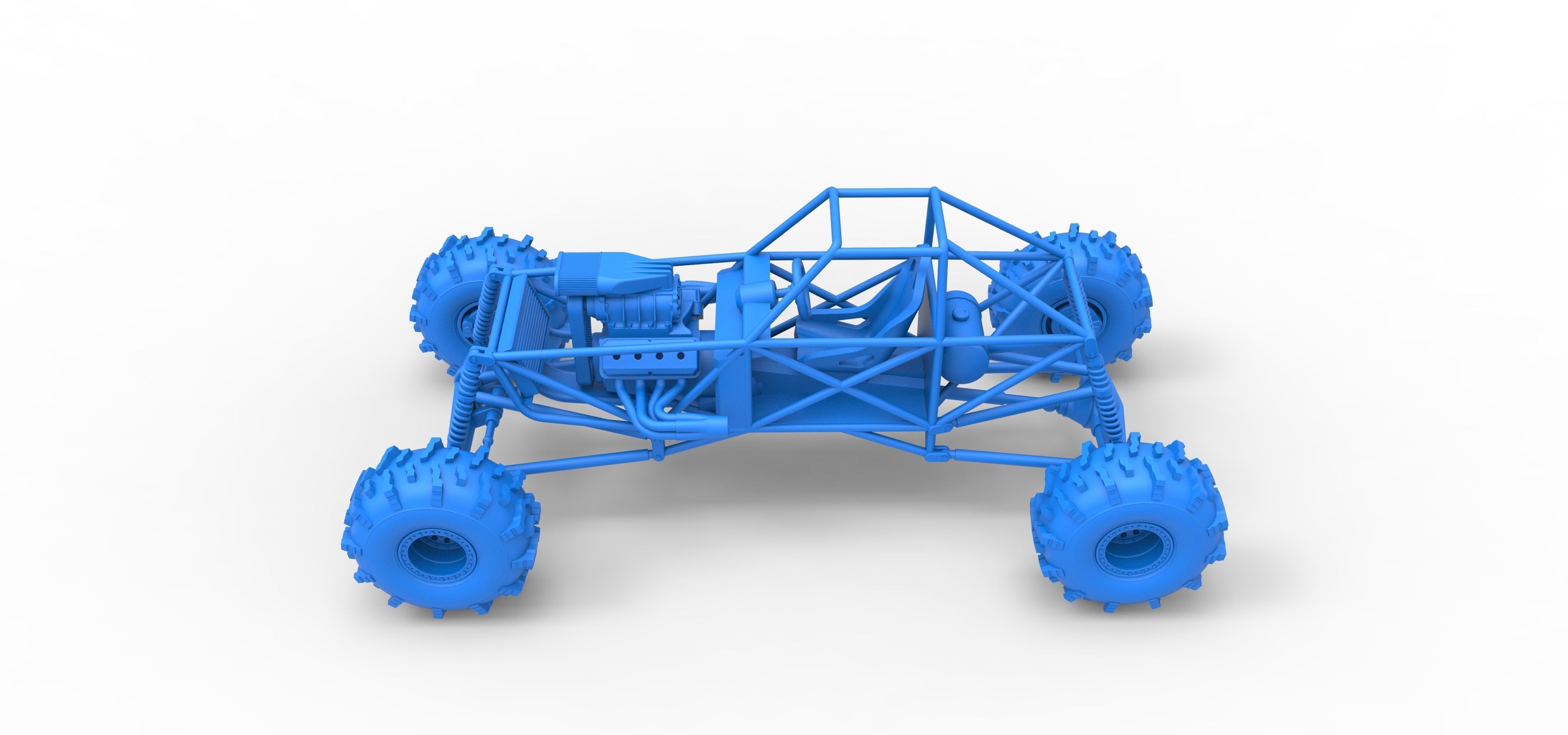 Mud dragster Base Version 2 Scale 1 to 25 3D print model_27