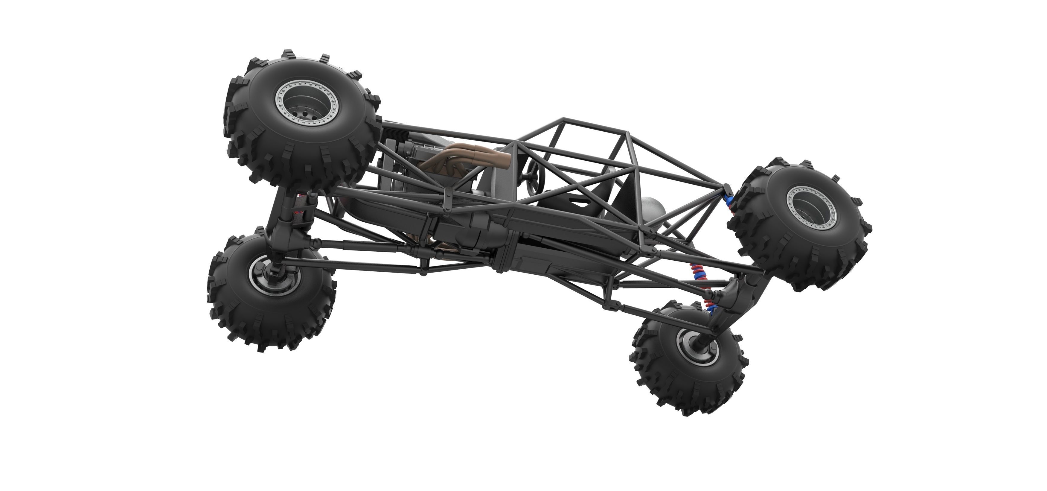 Mud dragster Base Version 2 Scale 1 to 25 3D print model_3