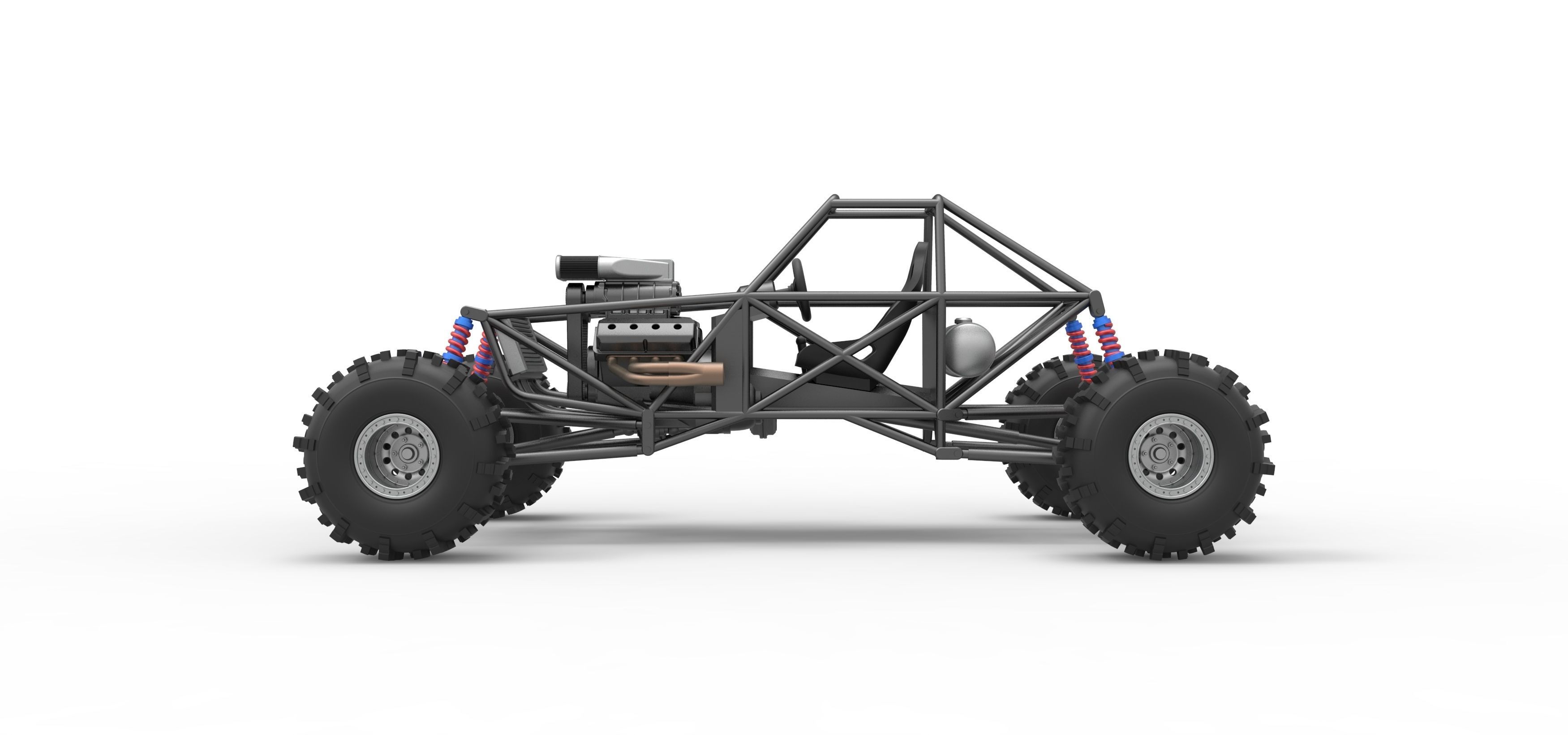 Mud dragster Base Version 2 Scale 1 to 25 3D print model_9