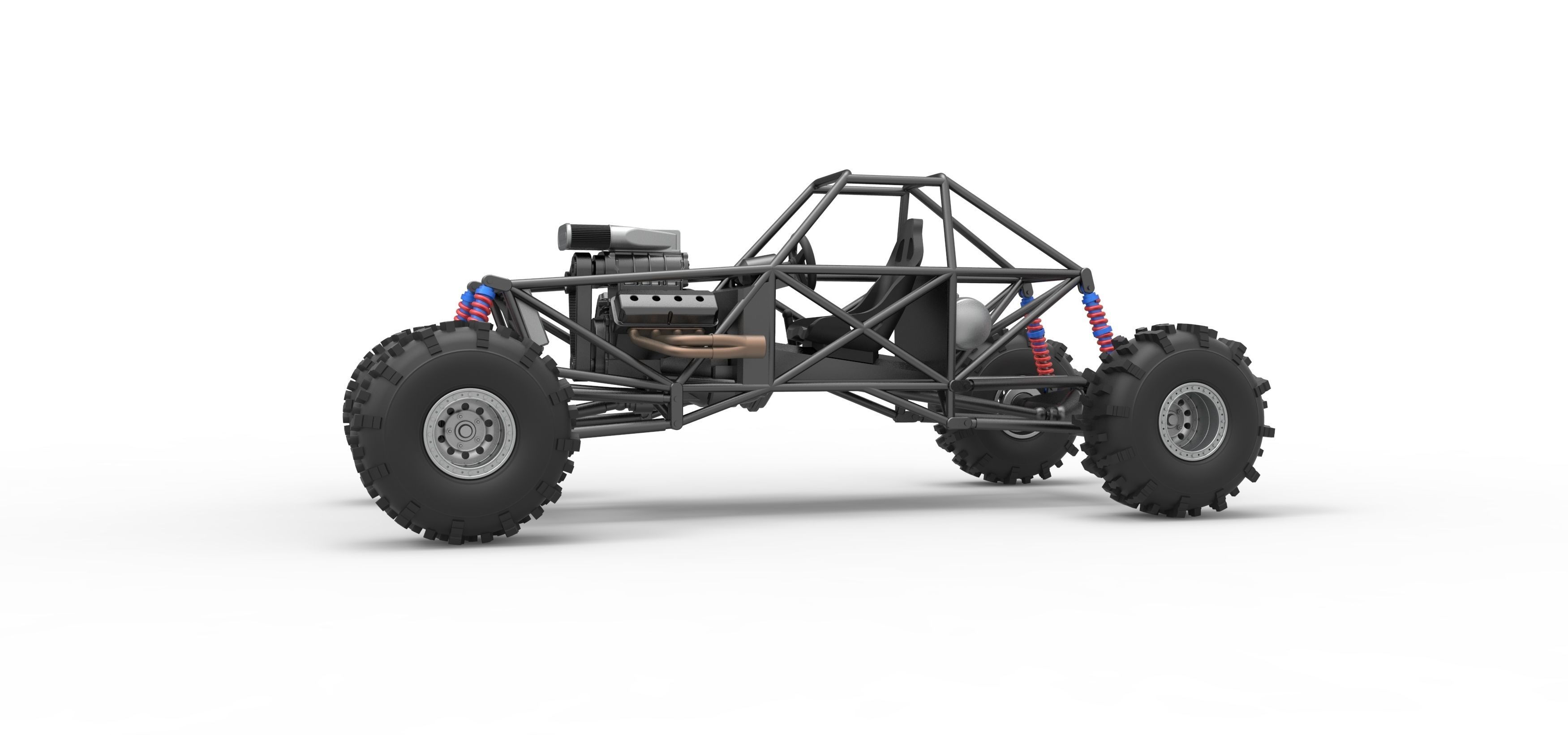 Mud dragster Base Version 2 Scale 1 to 25 3D print model_2