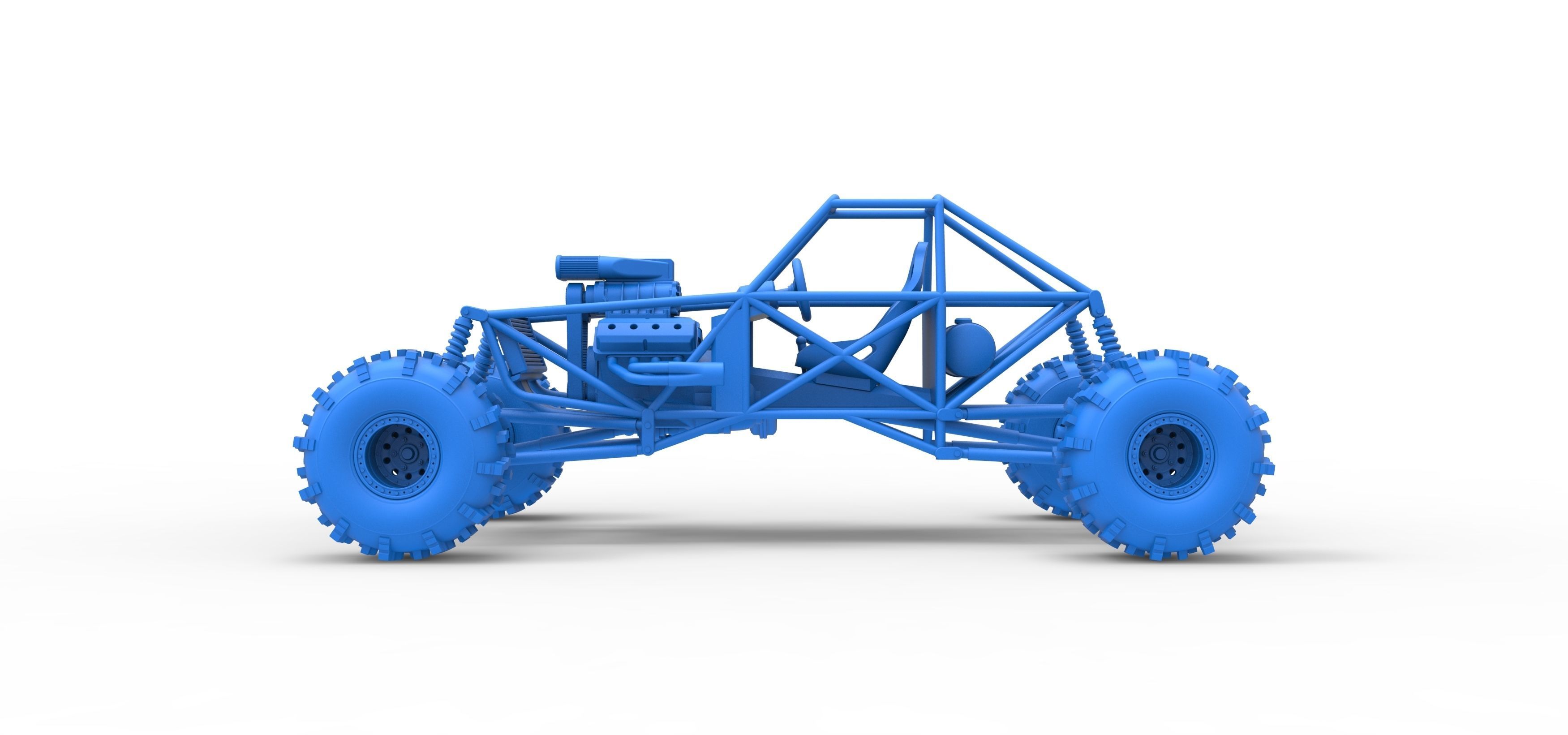 Mud dragster Base Version 2 Scale 1 to 25 3D print model_26