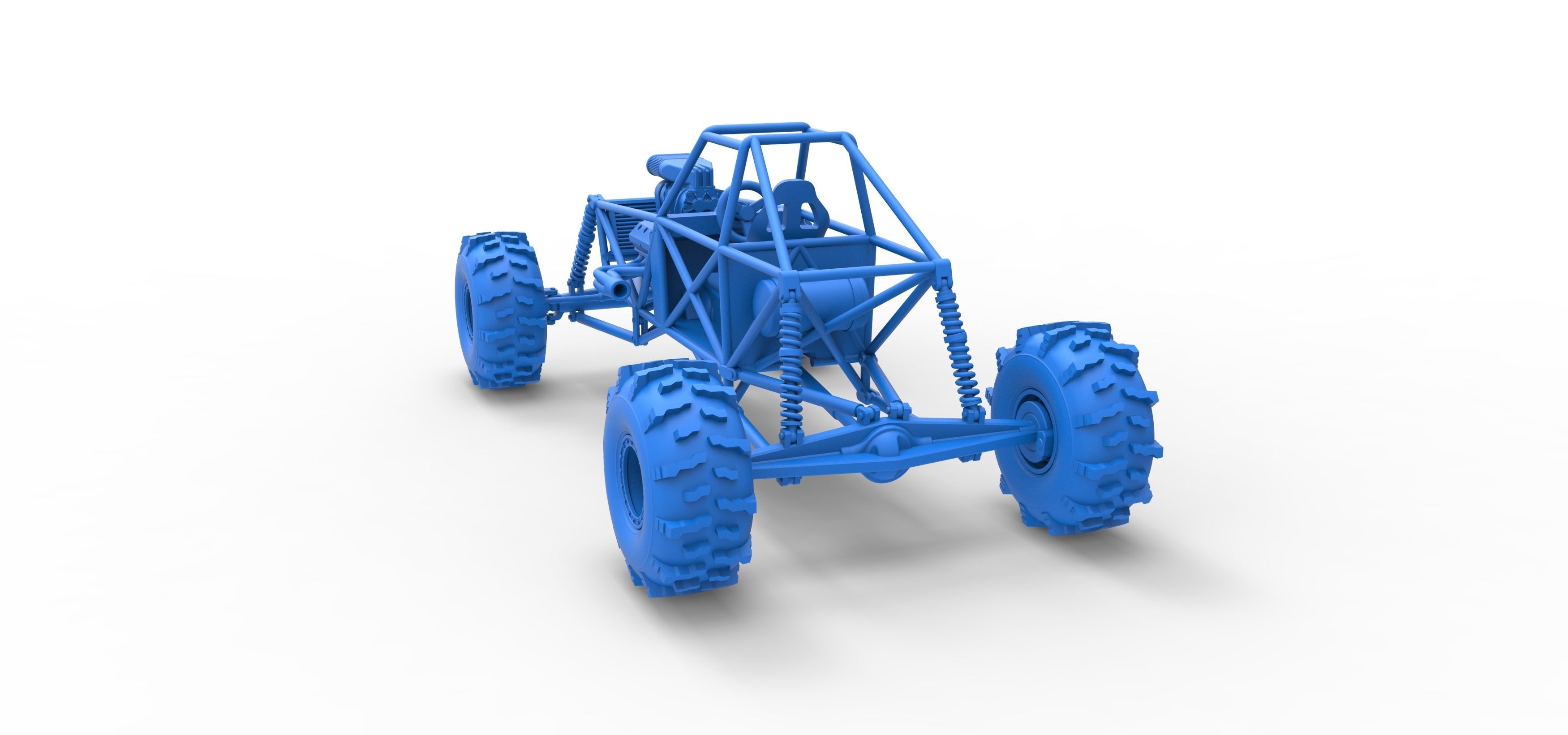 Mud dragster Base Version 2 Scale 1 to 25 3D print model_31