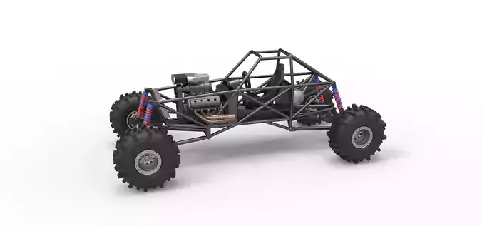 Mud dragster Base Version 2 Scale 1 to 25 3D print model