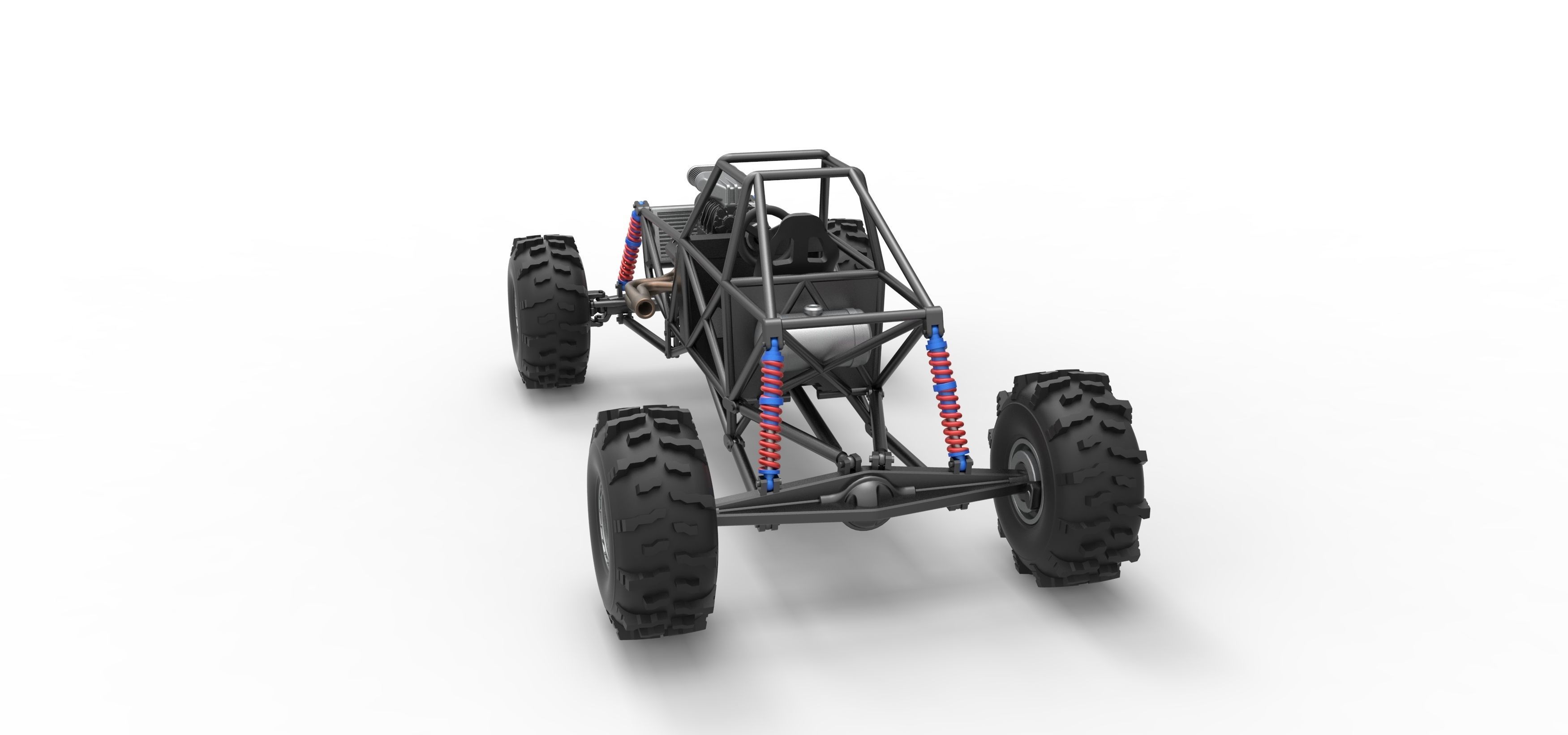 Mud dragster Base Version 2 Scale 1 to 25 3D print model_14