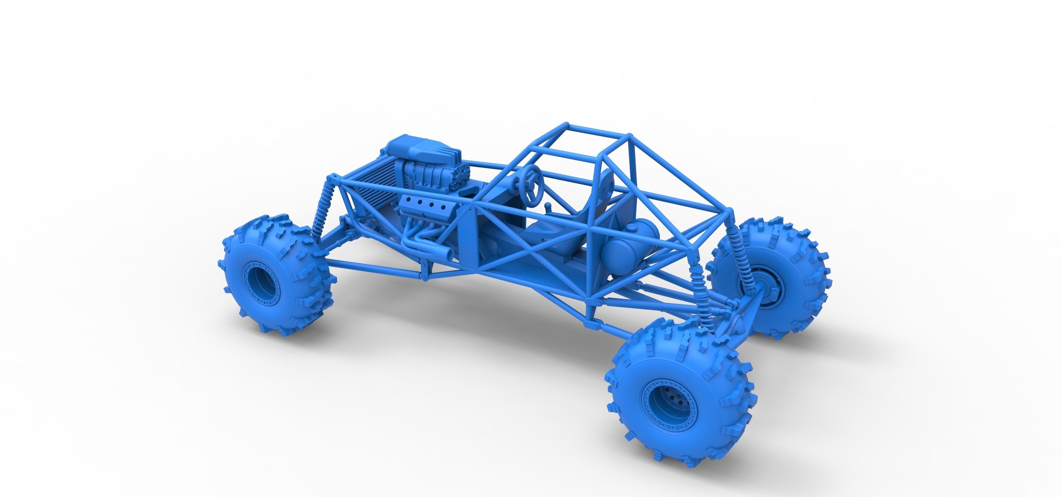 Mud dragster Base Version 2 Scale 1 to 25 3D print model_29