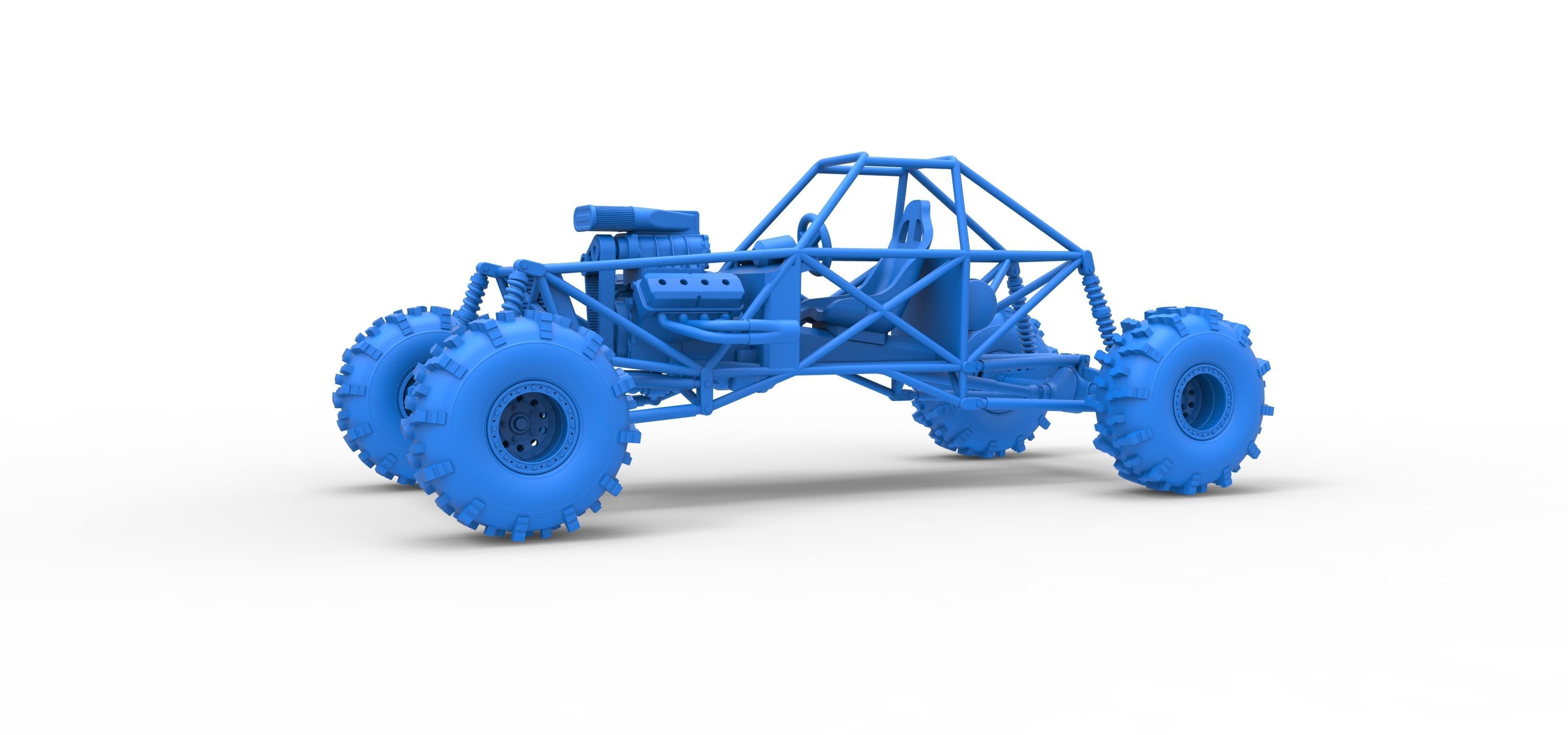 Mud dragster Base Version 2 Scale 1 to 25 3D print model_19