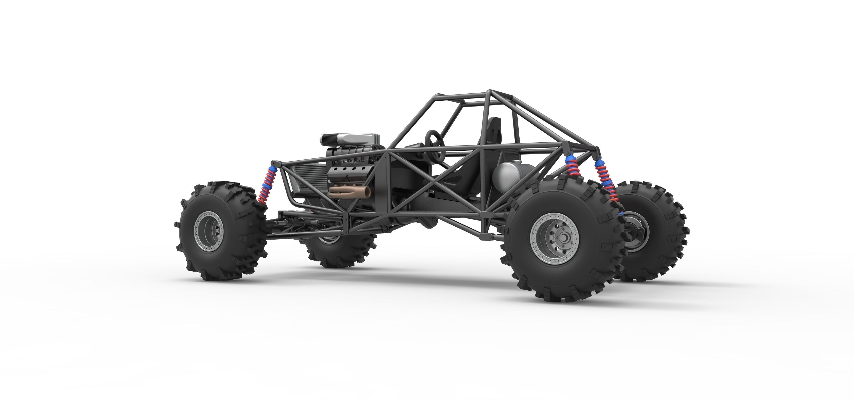 Mud dragster Base Version 2 Scale 1 to 25 3D print model_13