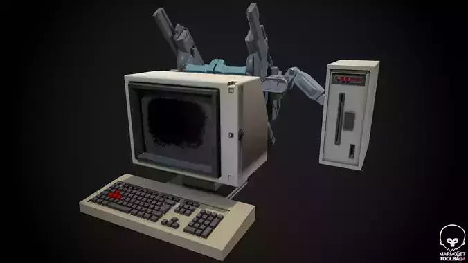 Retro Computer - 3 3D model
