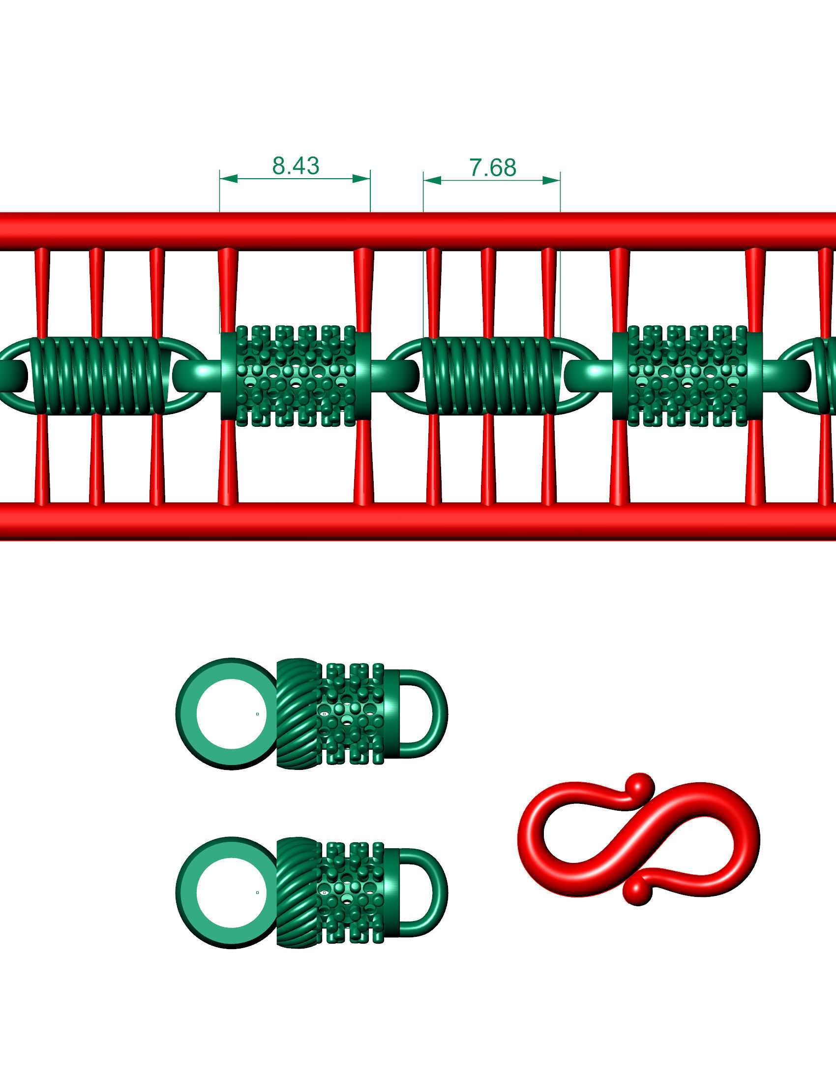  chain or necklace or bracelet 3d model 3D print model_7