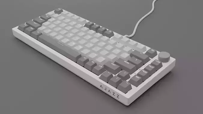 AJAZZ machanical keyboard 75 white-gray with all components