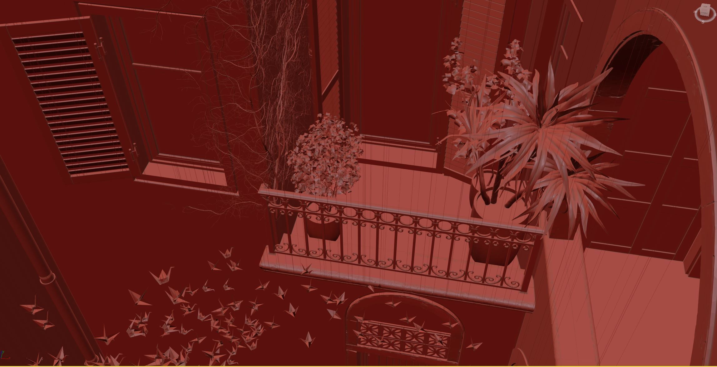 Courtyard  3D model_4