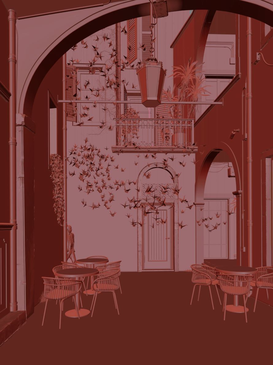 Courtyard  3D model_1