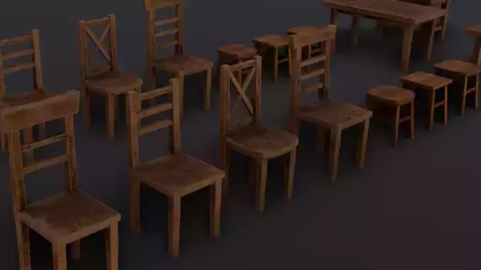 Wooden Furniture Pack 