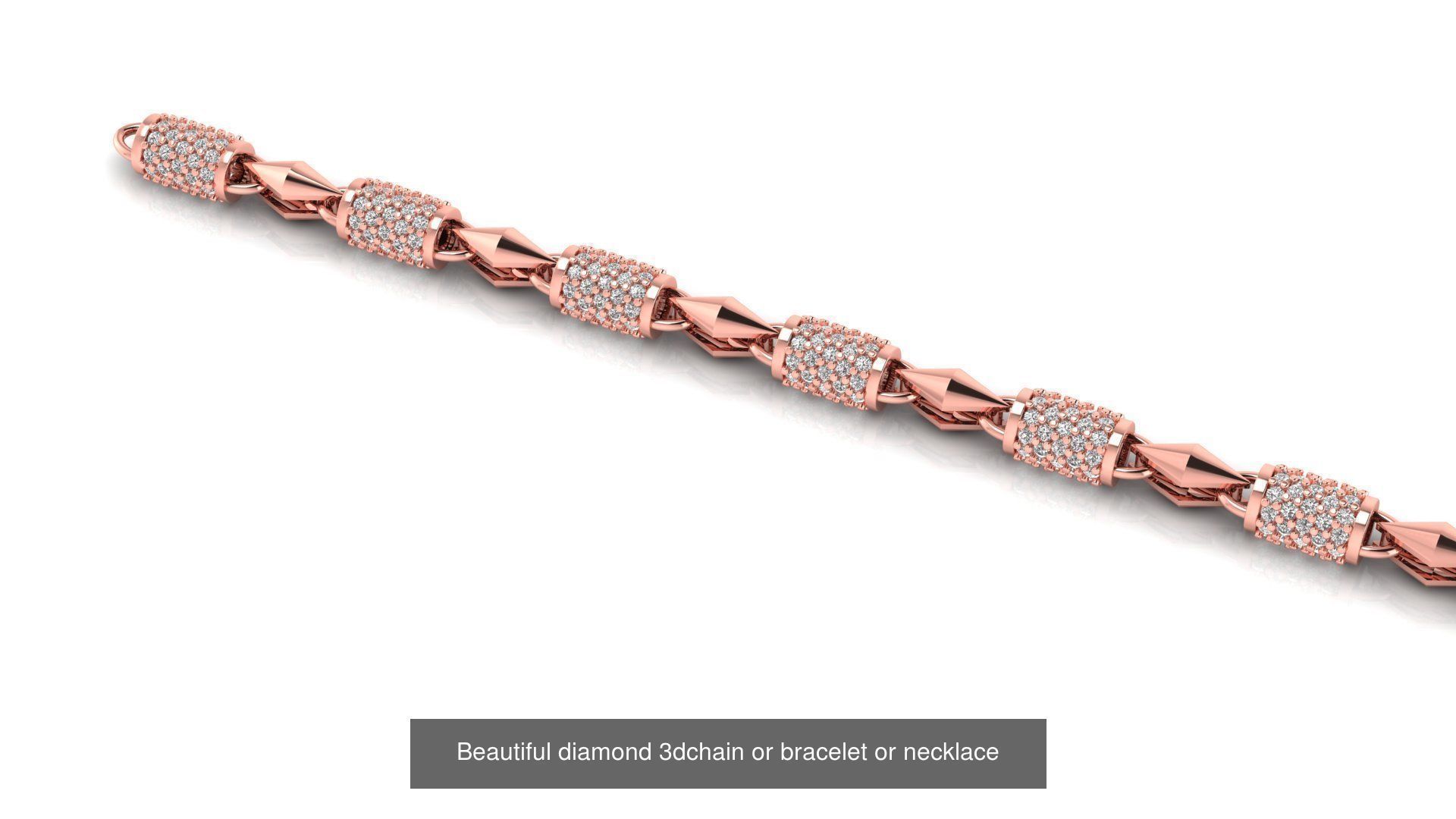 5 set of  chain or necklace or bracelet 3d model 3D Model Collection_1