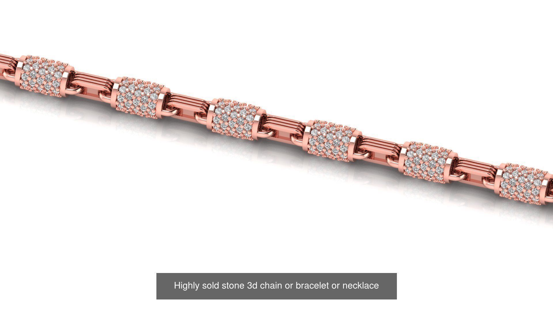 5 set of  chain or necklace or bracelet 3d model 3D Model Collection_2