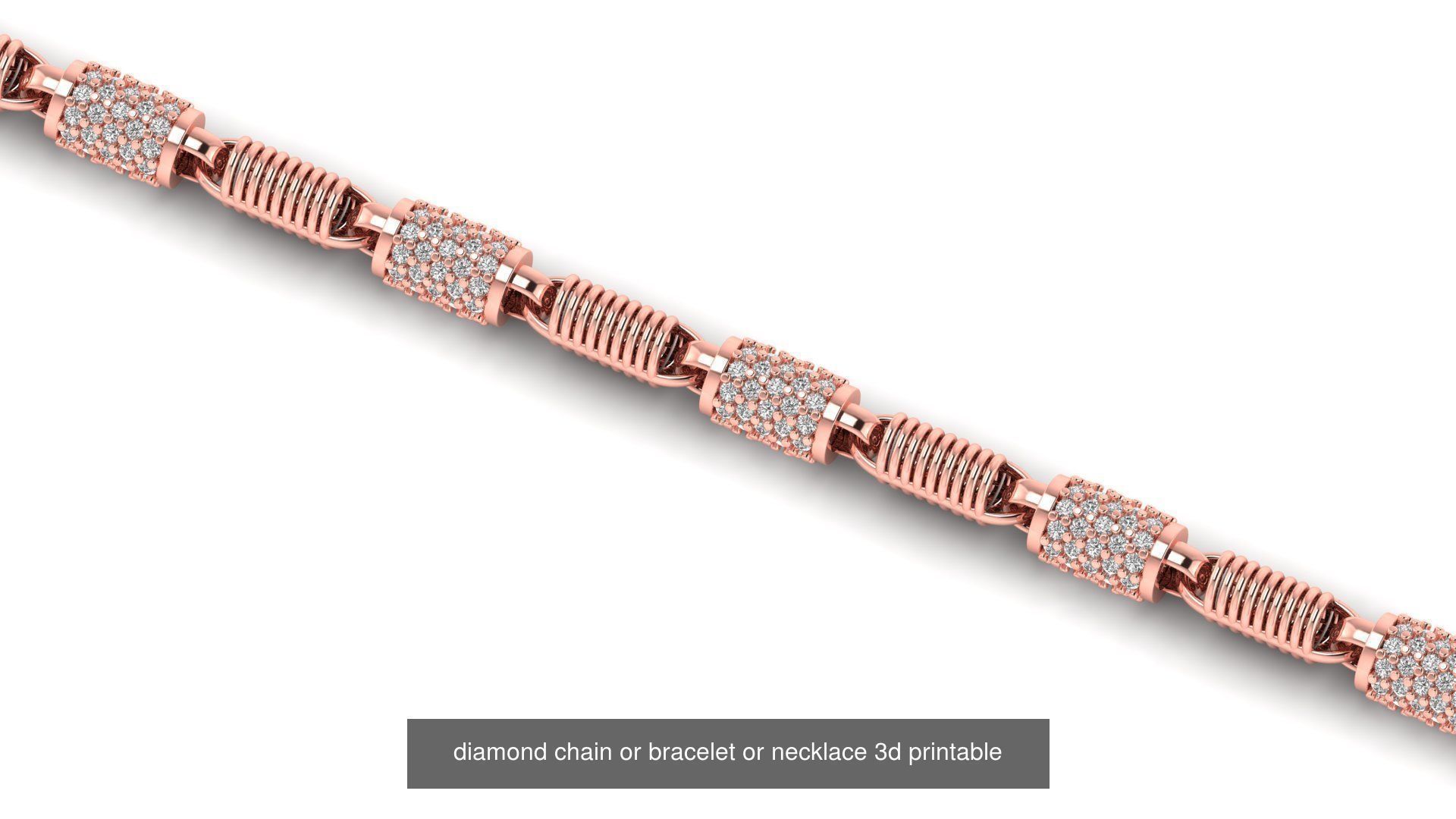 5 set of  chain or necklace or bracelet 3d model 3D Model Collection_3