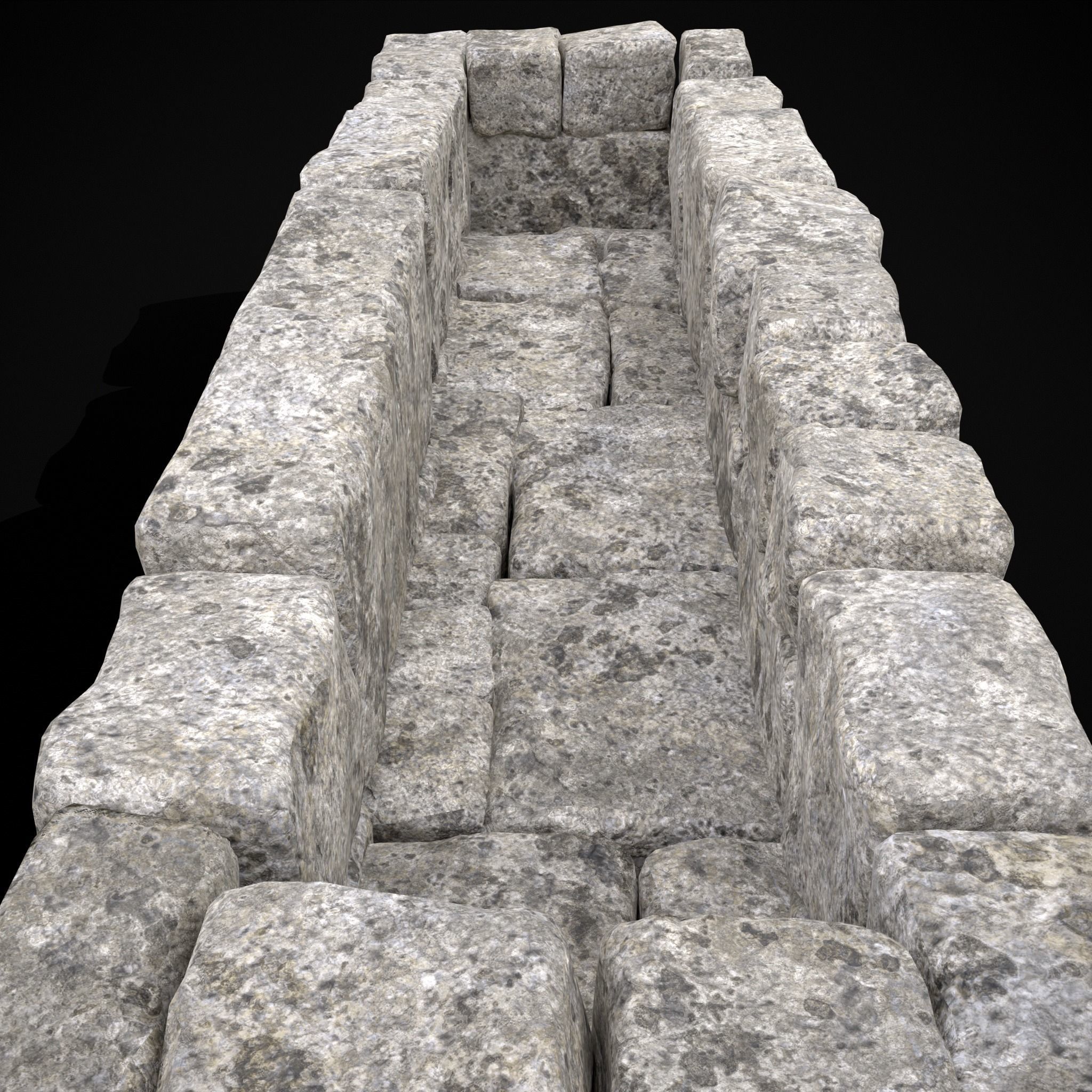 Rustic Stone Fireplace Low-poly 3D model_11