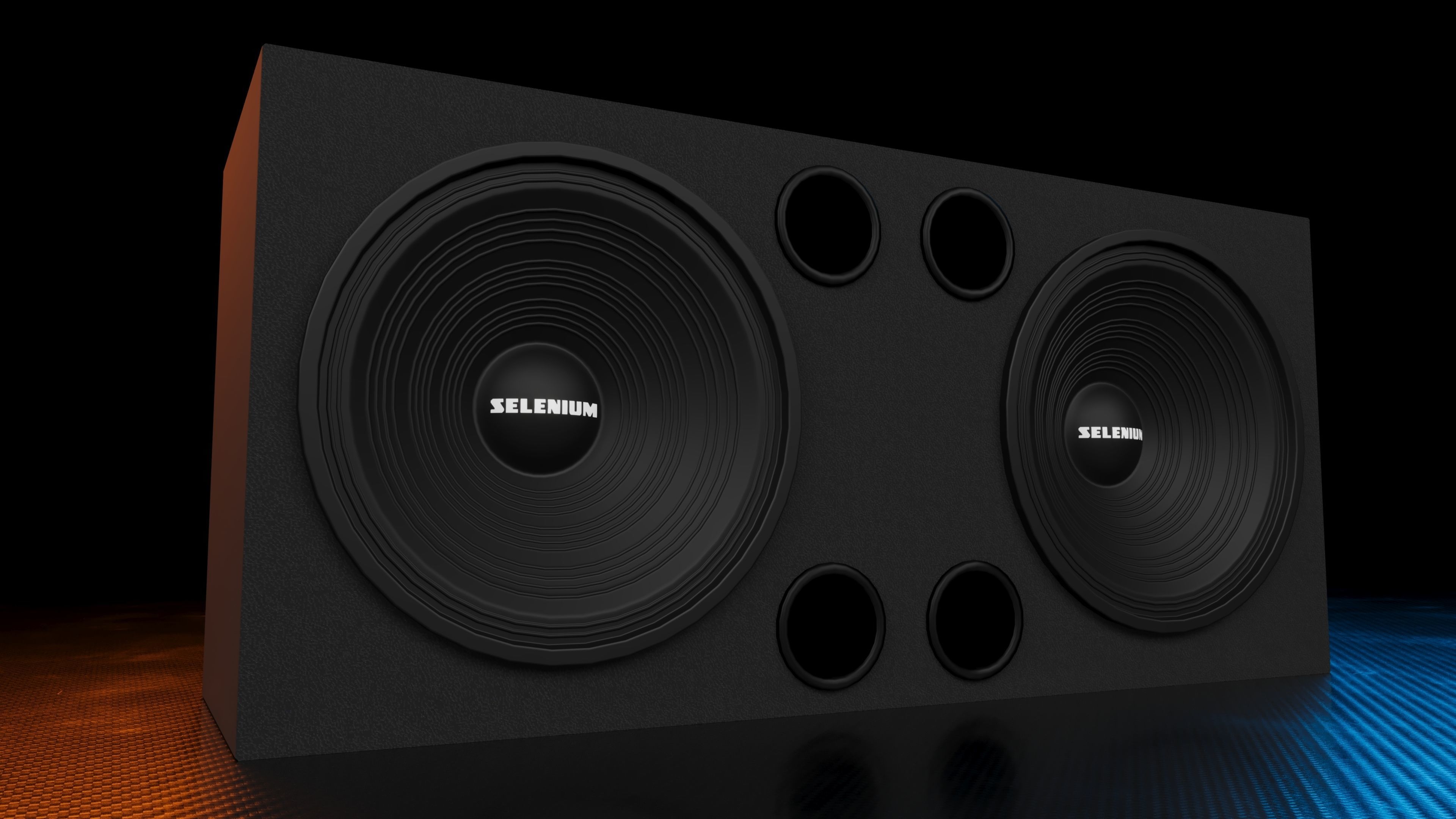 Car Sound System Brazil Selenium 3D model_1