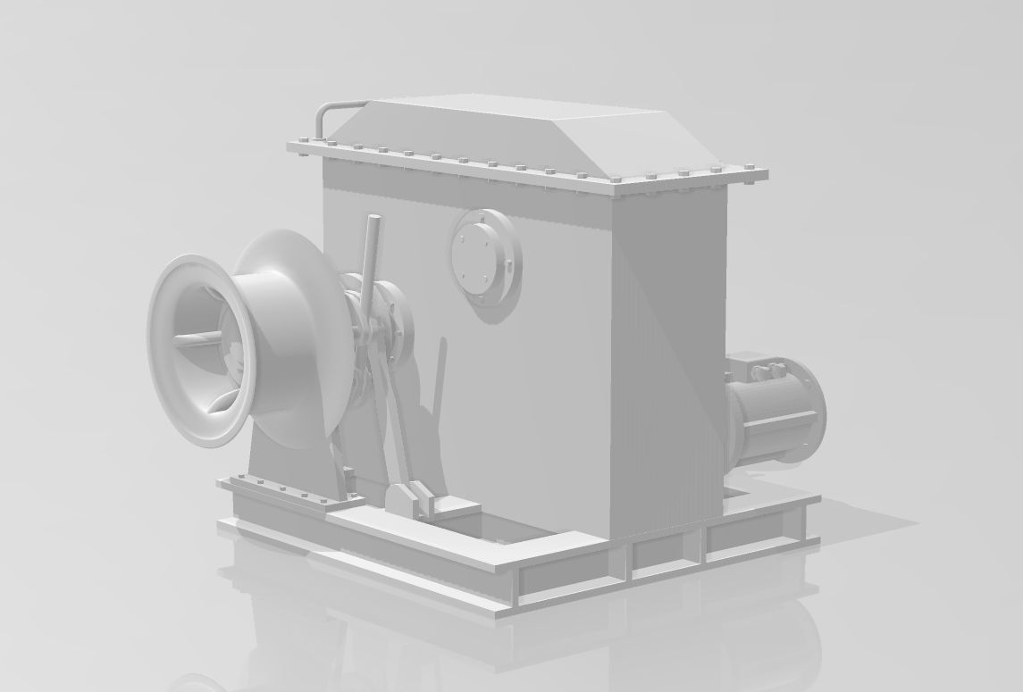 DAMEN anchor winch 3D print model_2