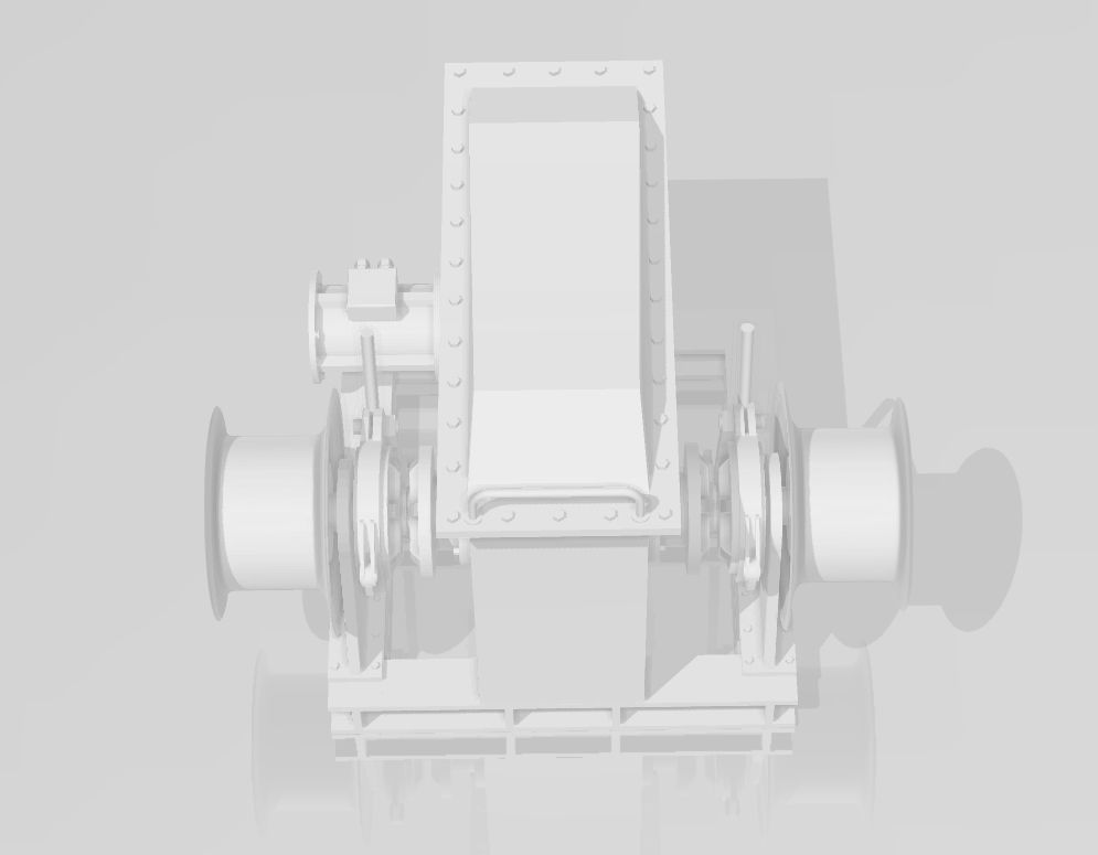DAMEN anchor winch 3D print model_4