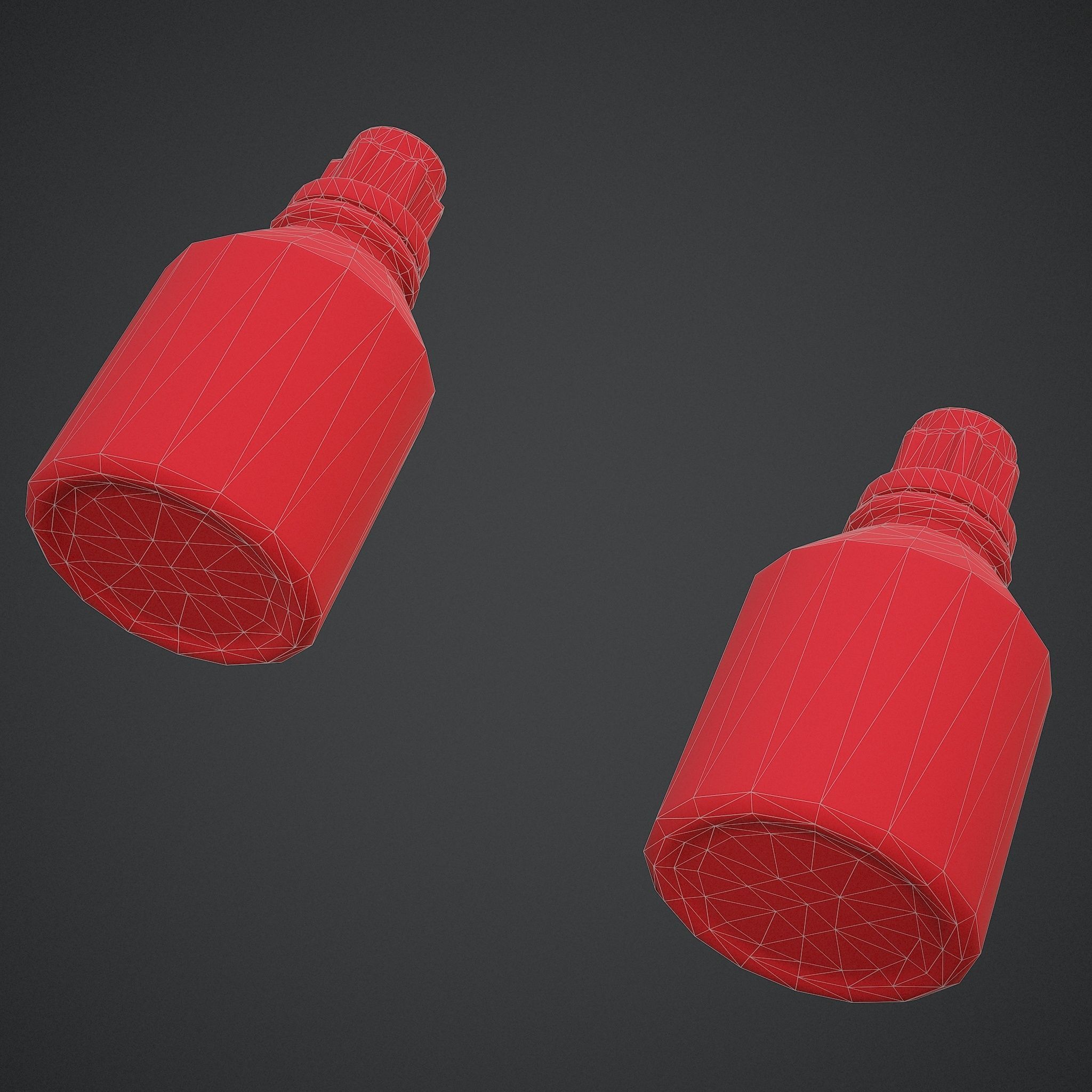 Medicine Iodine Bottle Low-poly 3D model_7