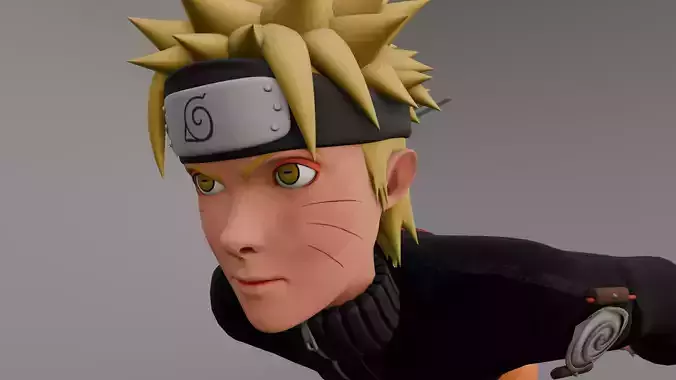 Naruto Animated Rigged 3D Model  Low-poly 3D model