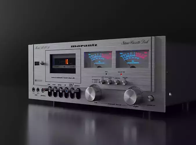 Vintage stereo cassette deck 15 3D model