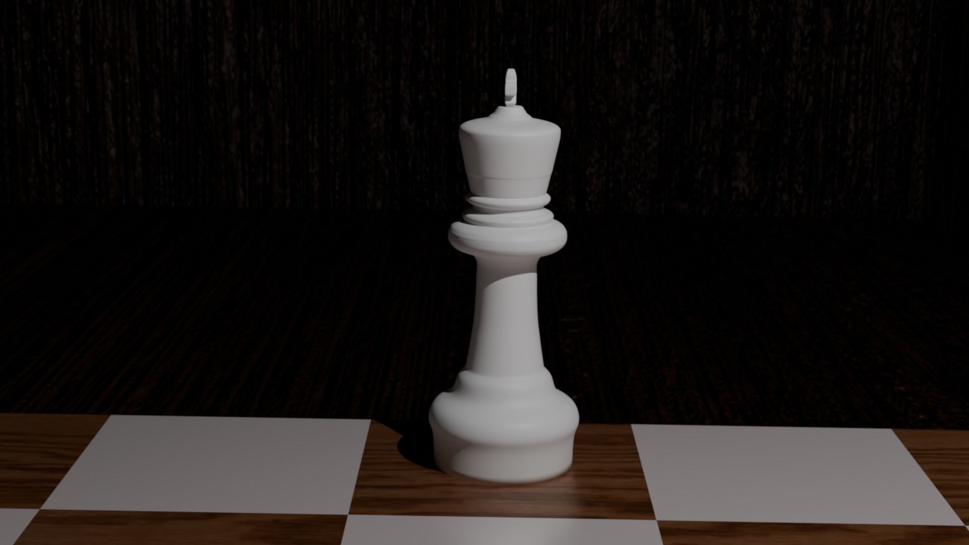 Chess board Low-poly 3D model_4