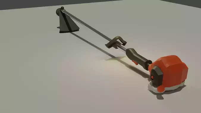 low poly string trimmer 