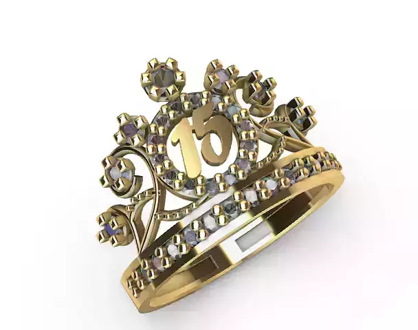  Anillo de 15 para dama-mujer -v-