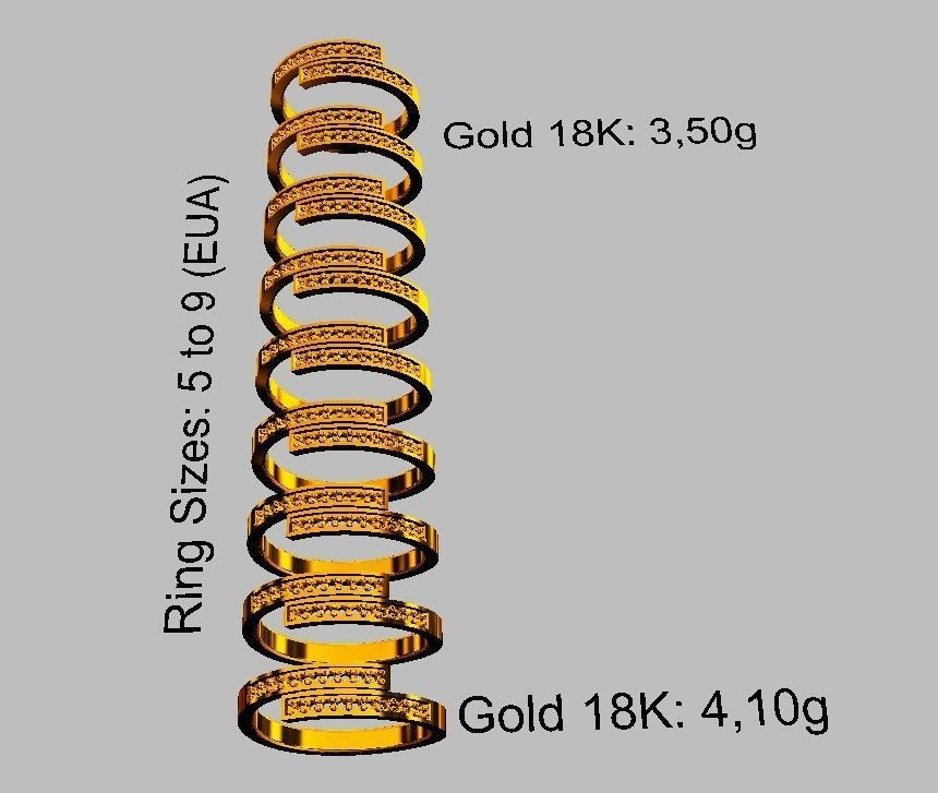 Diamond Ring 3D print model_4