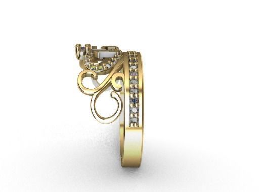 Anillo de 15 para dama-mujer -v- 3D print model_4