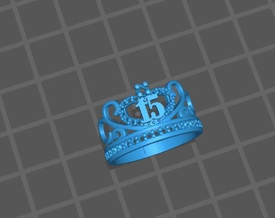 Anillo de 15 para dama-mujer -v- 3D print model_8