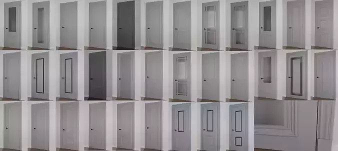 Doors Collection - 33 pieces 3D model 