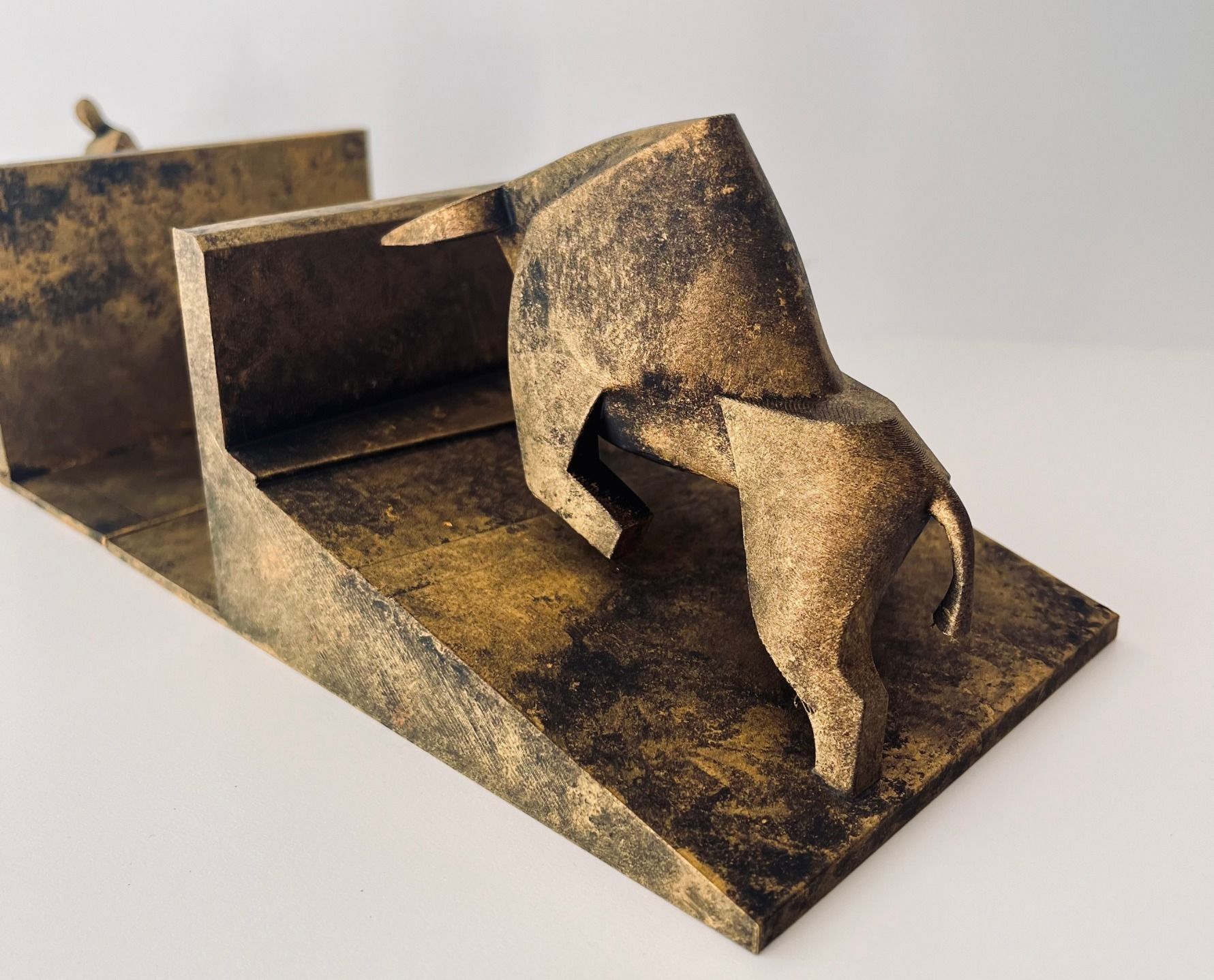 Dune Inspired Bullfighting Statue Bookend 3D print model_6