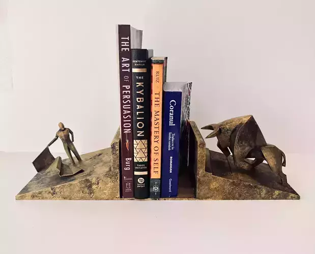 Dune Inspired Bullfighting Statue Bookend