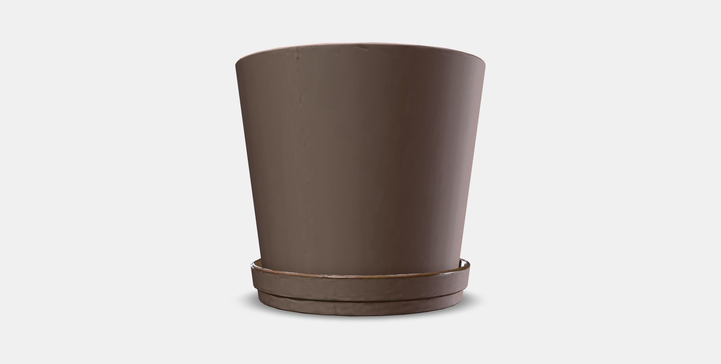 KLARBAR Plant pot with saucer 1 Low-poly 3D model_11