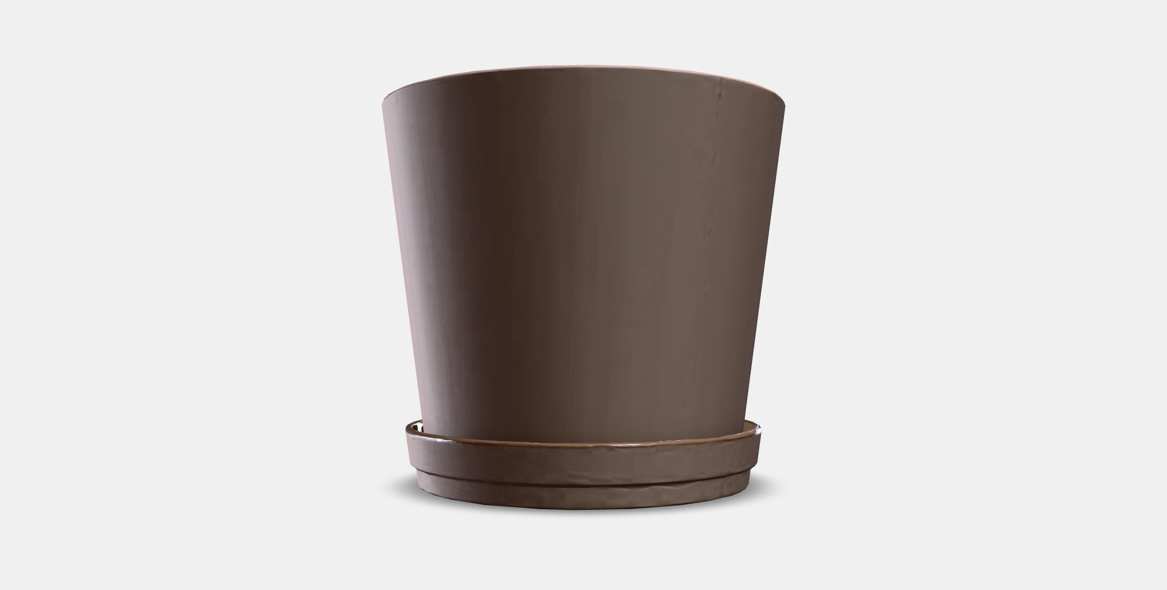 KLARBAR Plant pot with saucer 1 Low-poly 3D model_2