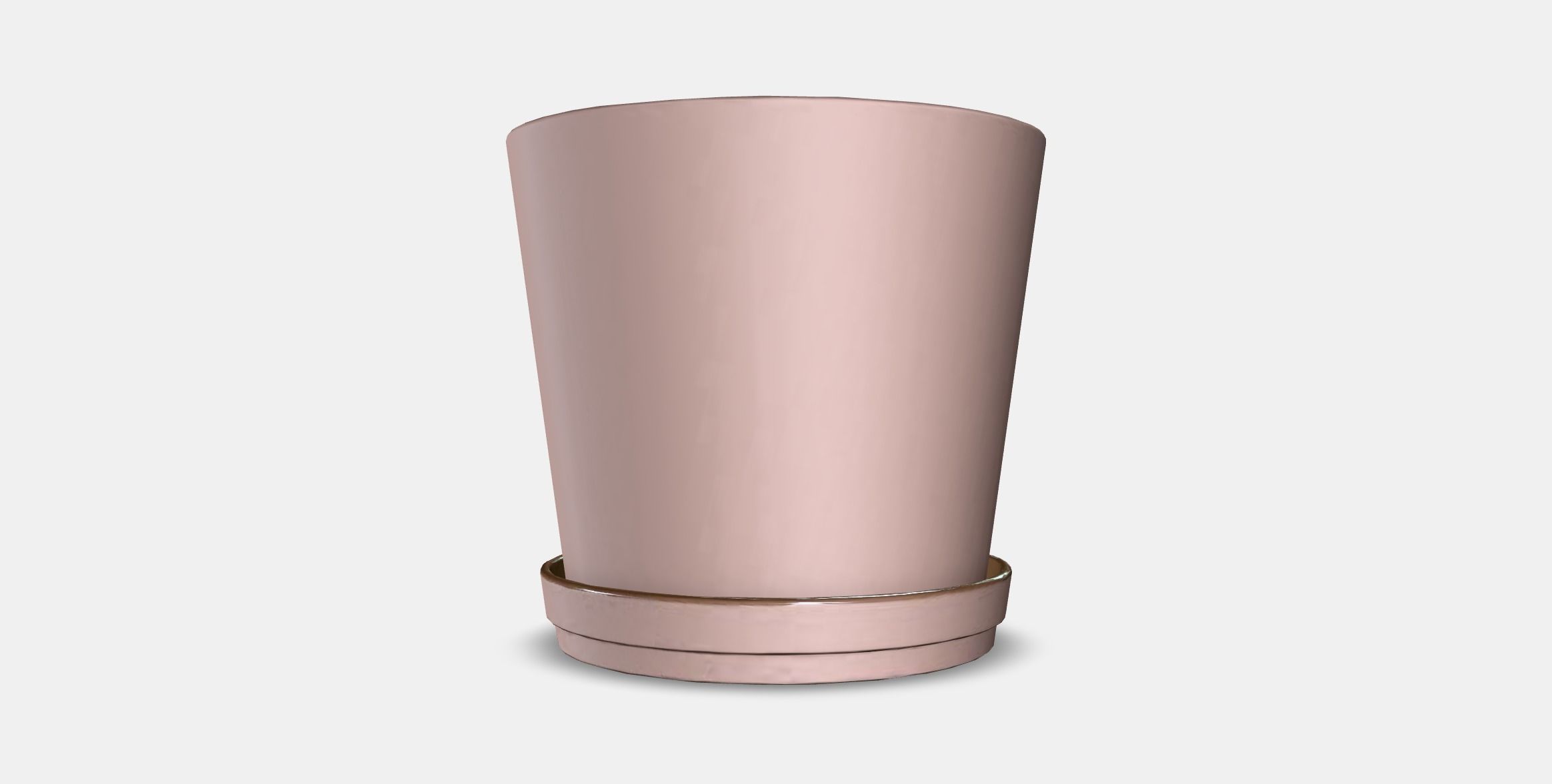 KLARBAR Plant pot with saucer 1 Low-poly 3D model_4